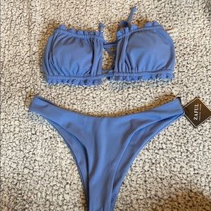 Baby blue cut out bikini